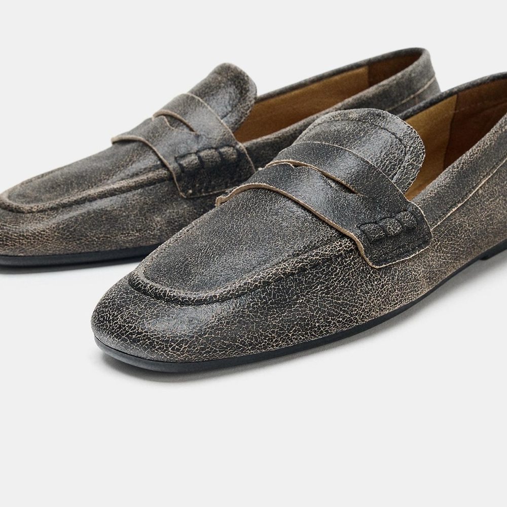 Zara distressed leather loafers - Picture 6 of 10